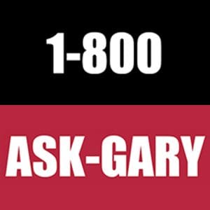 A graphic with a telephone helpline number featuring the text '1-800' on a black background above and 'ask-gary' on a red background below.