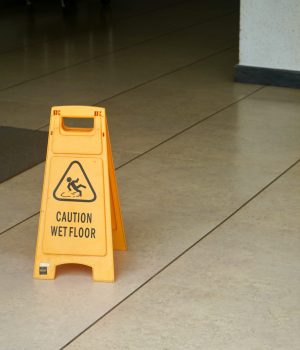 Workplace slip and fall accident